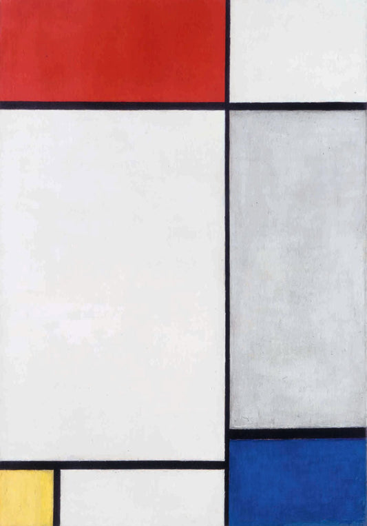 Composition en rouge, jaune et bleu Composition in Red, Yellow and Blue - by Piet Mondrian