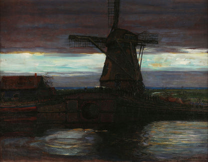 Stammer Mill with Streaked Sky - by Piet Mondrian