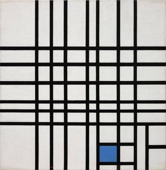 Composition No. 12 with Blue - by Piet Mondrian