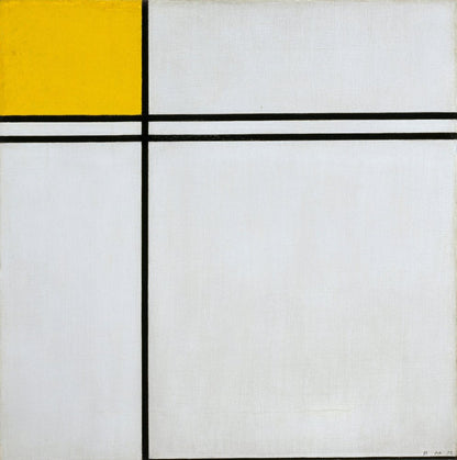 Composition with Double Line and Yellow, 1932 - by Piet Mondrian