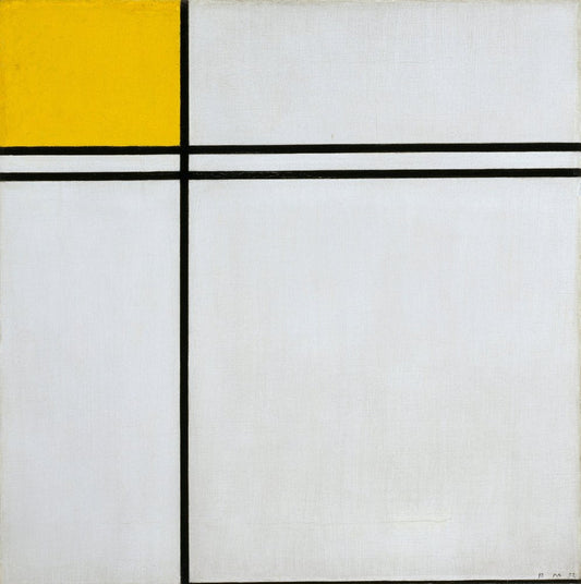 Composition with Double Line and Yellow, 1932 - by Piet Mondrian