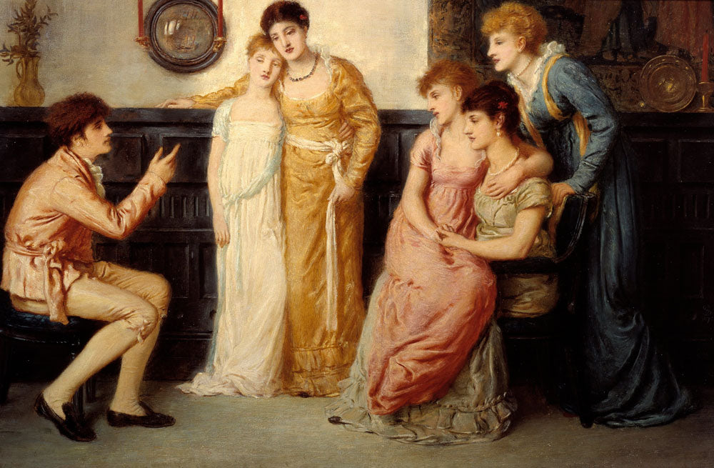 A Youth Relating Tales to Ladies - by Simeon Solomon