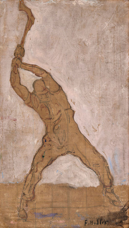 Lumberjack, study - by Ferdinand Hodler