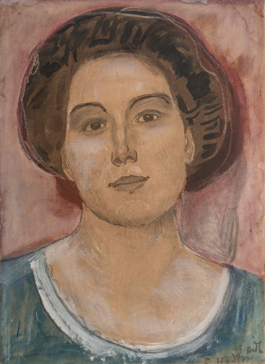 Portrait of Jeanne Cerani Charles - by Ferdinand Hodler