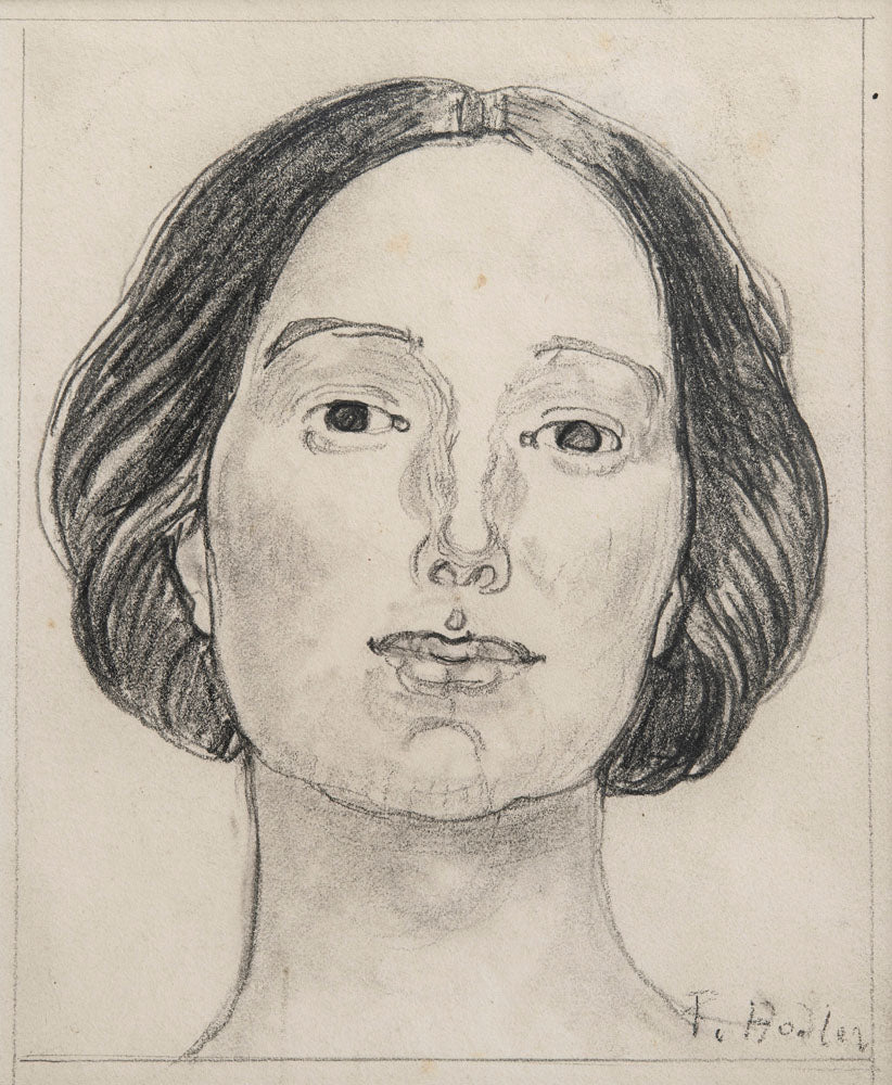 Portrait study of Jeanne Charles - by Ferdinand Hodler