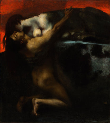 The Kiss of the Sphinx - by Franz Stuck