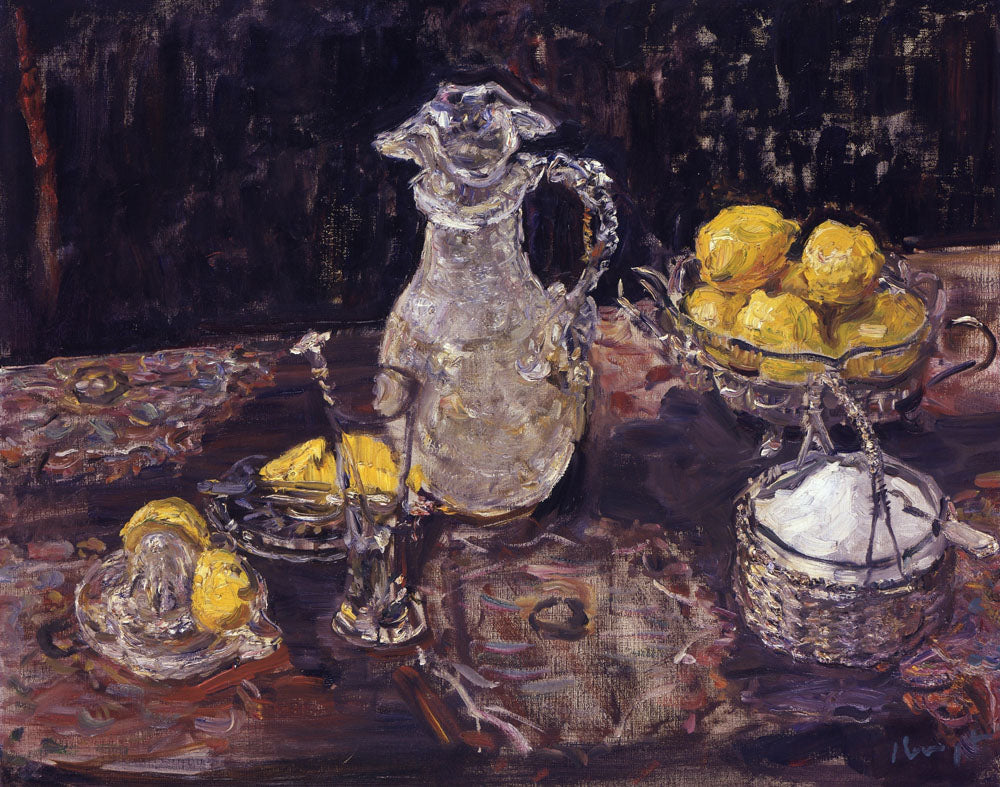 Lemon still life - by Max Slevogt