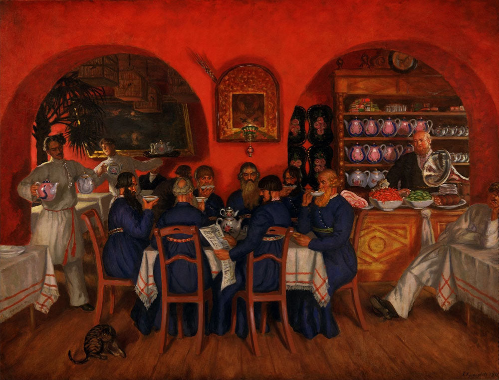 Moscow Traktir - by Boris Kustodiev