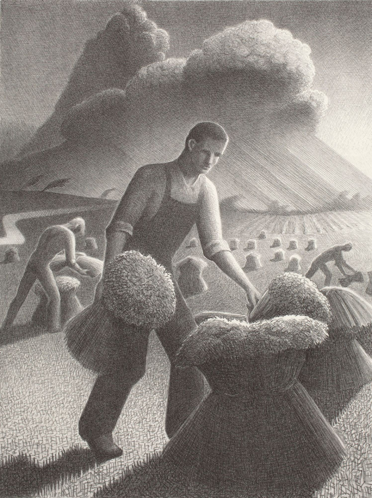 Approaching Storm - by Grant Wood