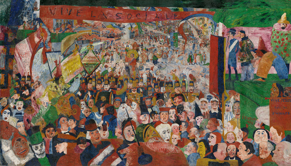 Christ's Entry into Brussels in 1889 - by James Ensor