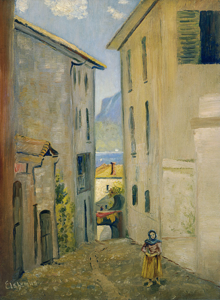 Street in Lugano - by Louis Eilshemius