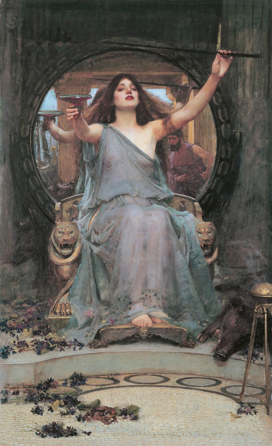 Circe Offering the Cup to Odysseus by John William Waterhouse