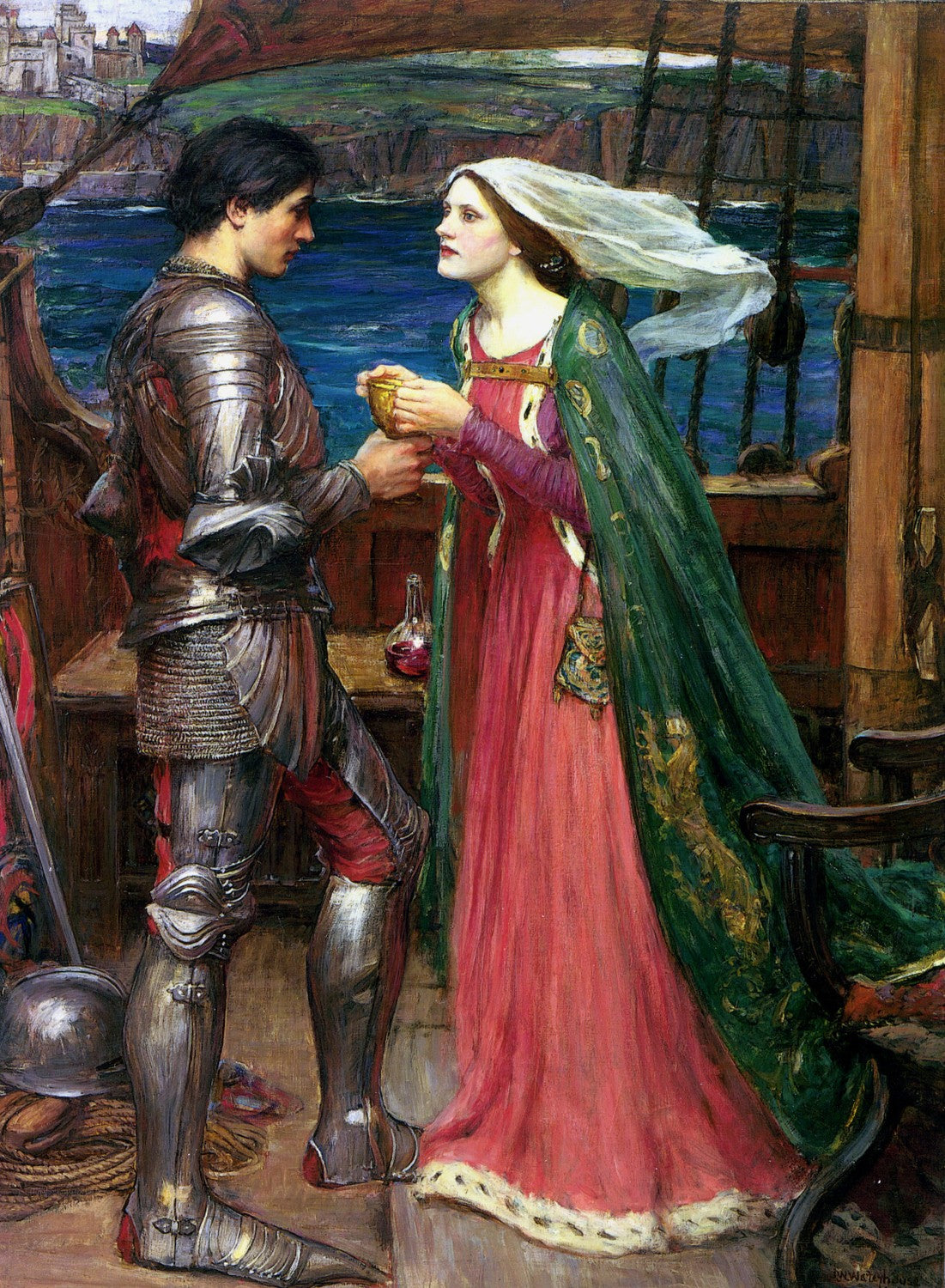 Tristan and Isolde with the Potion by John William Waterhouse