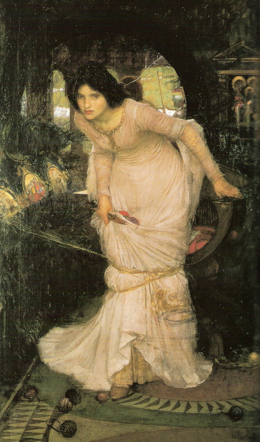 The Lady of Shallot Looking at Lancelot by John William Waterhouse