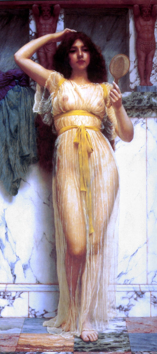 The Mirror-1899 by John William Godward