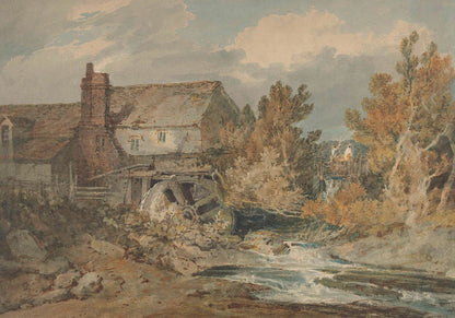 Watermolen bij een stromende beek by J. M. W. Turner