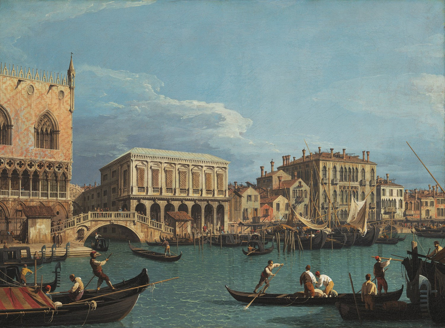 View of the Riva degli Schiavoni Venice by Canaletto