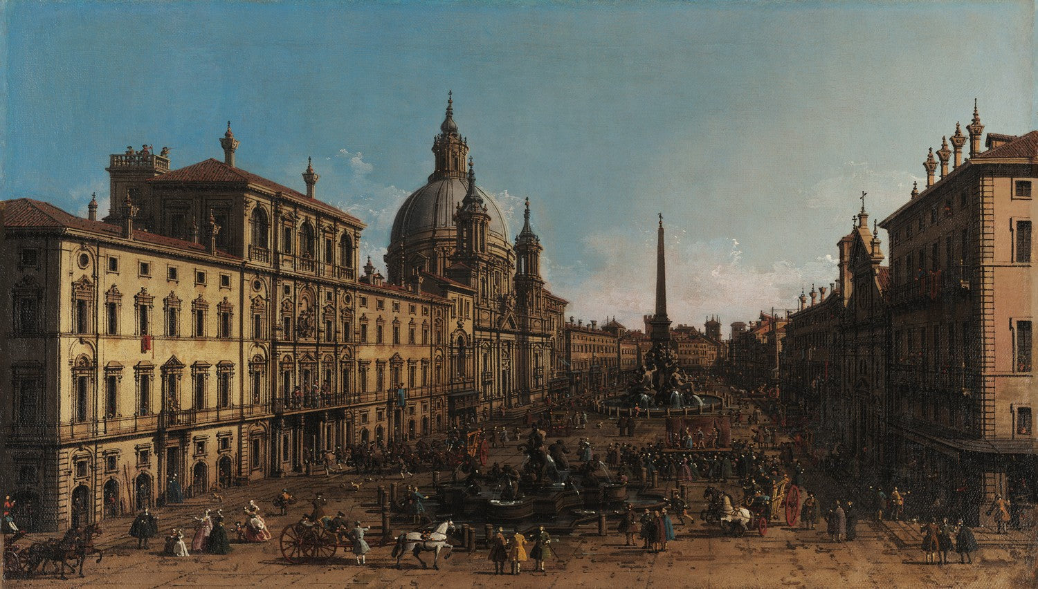 View of the Piazza Navona, Rome by Canaletto