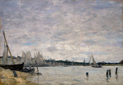 View of the cove of Trouville by Eugène Boudin