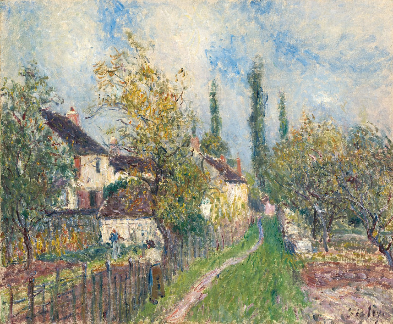 Un sentier aux Sablons [A path at Les Sablons] by Alfred Sisley