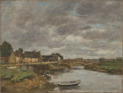 Trouville, An old bridge upon La Touques by Eugène Boudin