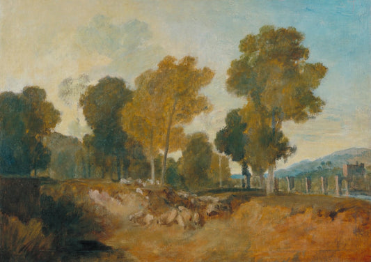 Trees beside the River, with Bridge in the Middle Distance by J. M. W. Turner