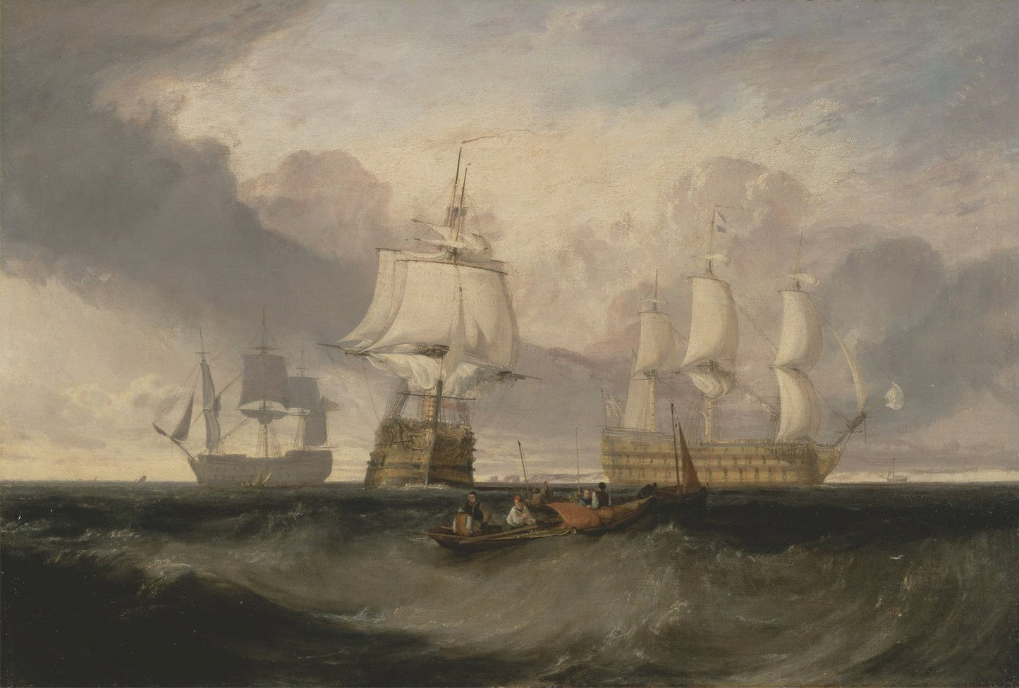 The Victory Returning from Trafalgar, in Three Positions by J. M. W. Turner