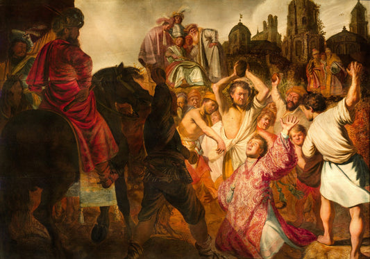 The Stoning of Saint Stephen by Rembrandt