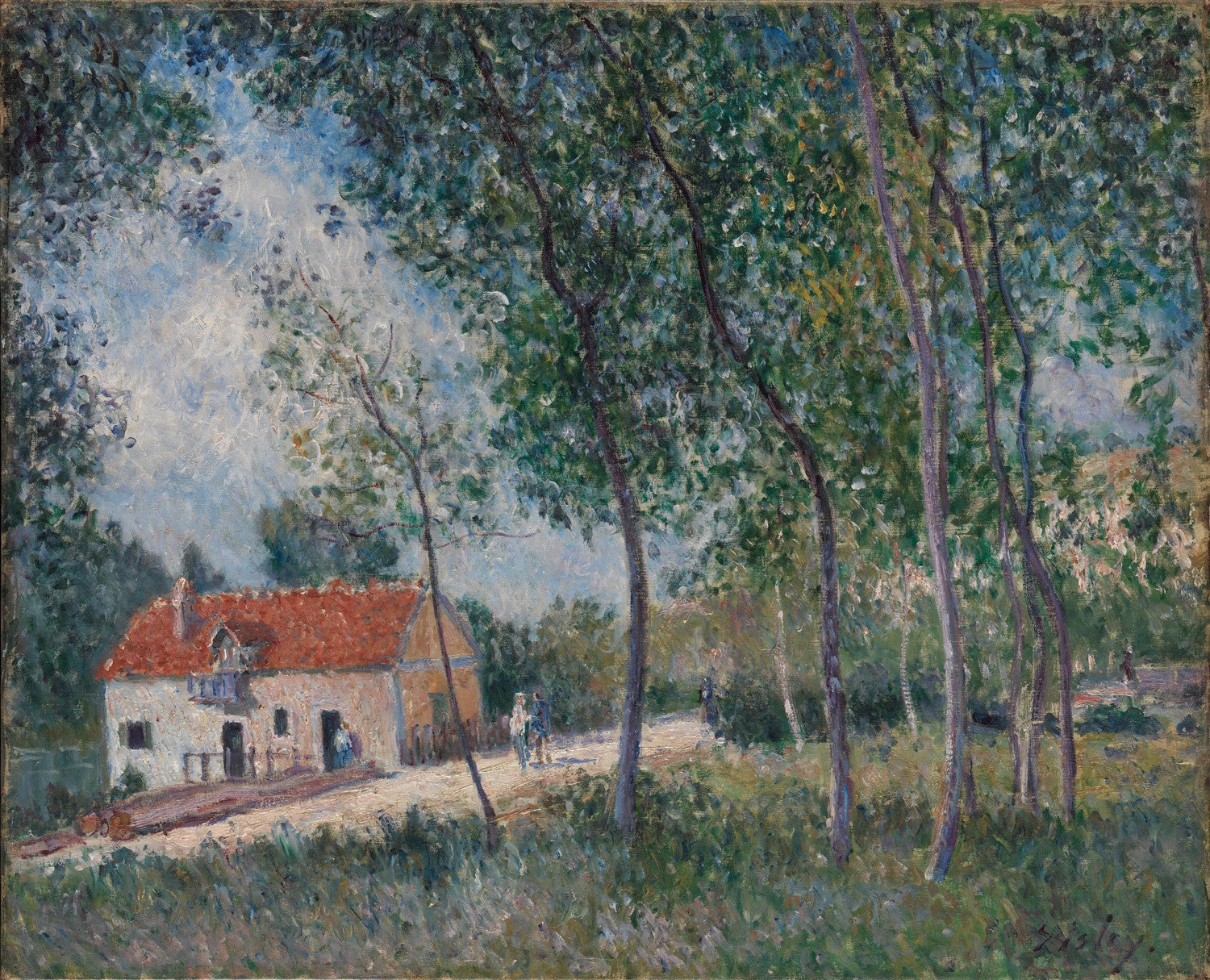 The Road from Moret to Saint-Mammès by Alfred Sisley