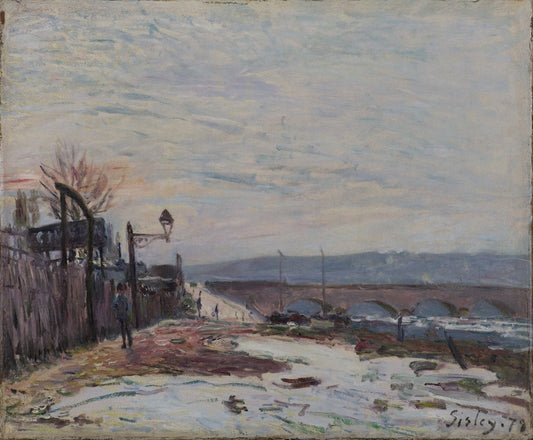 The Quay of the Seine during Snow Season by Alfred Sisley