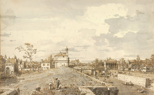 The Porta Portello with the Brenta Canal in Padua, 1740-1743 by Canaletto