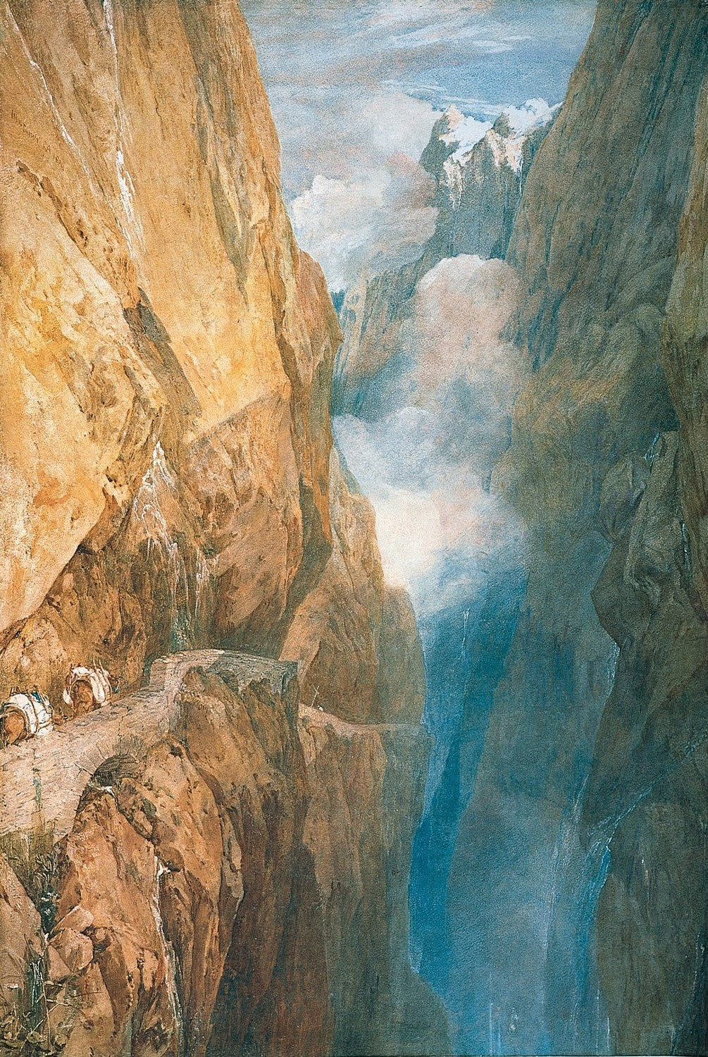 The Passage of Mount St Gothard from the centre of Teufels Broch Devil’s Bridge by J. M. W. Turner