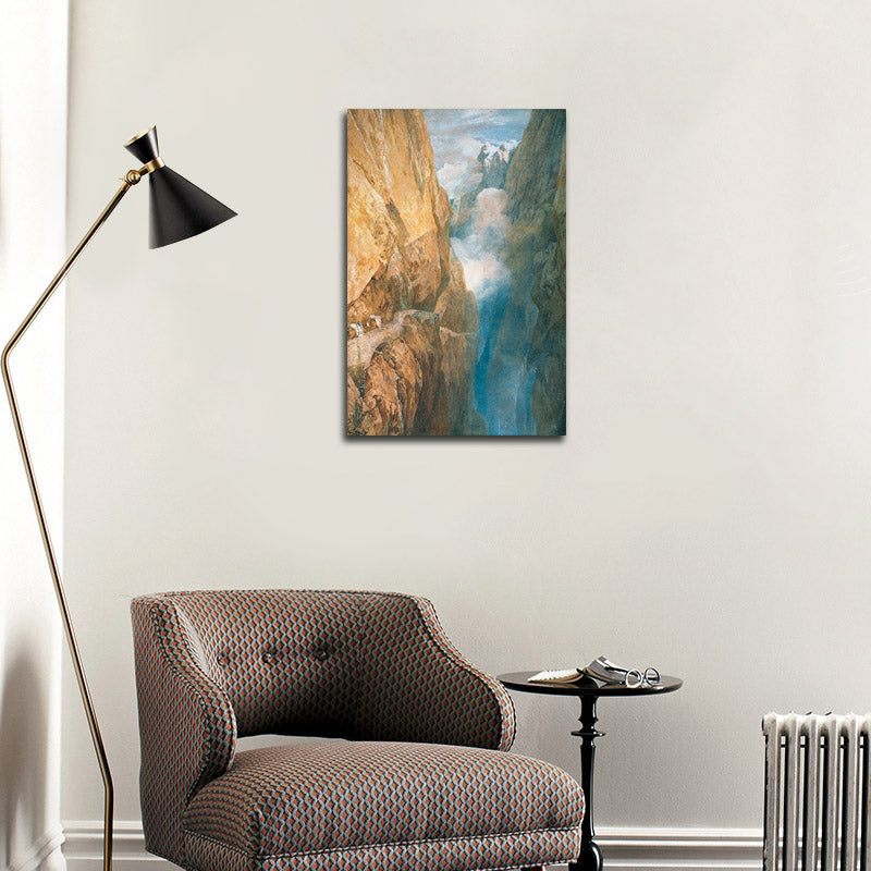 The Passage of Mount St Gothard from the centre of Teufels Broch Devil’s Bridge - by J. M. W. Turner