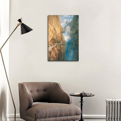 The Passage of Mount St Gothard from the centre of Teufels Broch Devil’s Bridge - by J. M. W. Turner