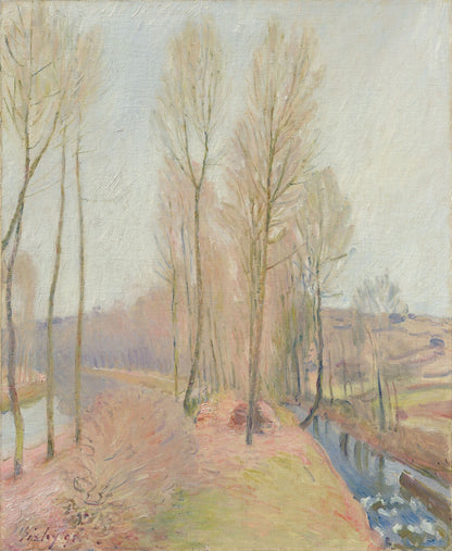 The Orvanne and the Loing Channel in Winter by Alfred Sisley