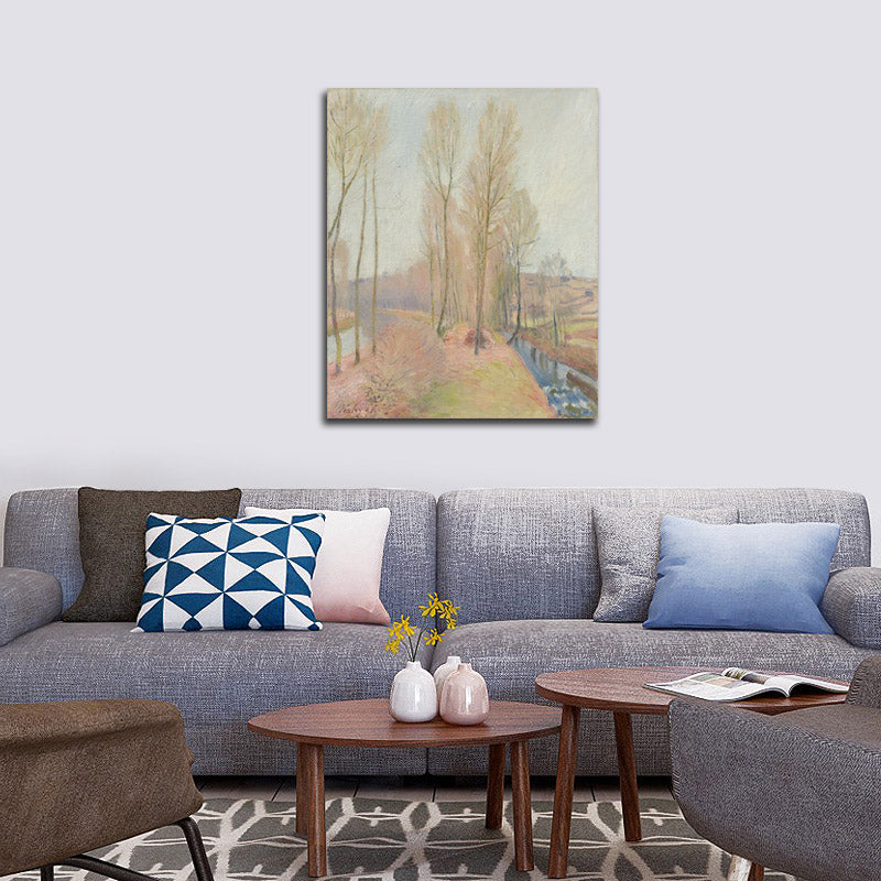 The Orvanne and the Loing Channel in Winter - by Alfred Sisley