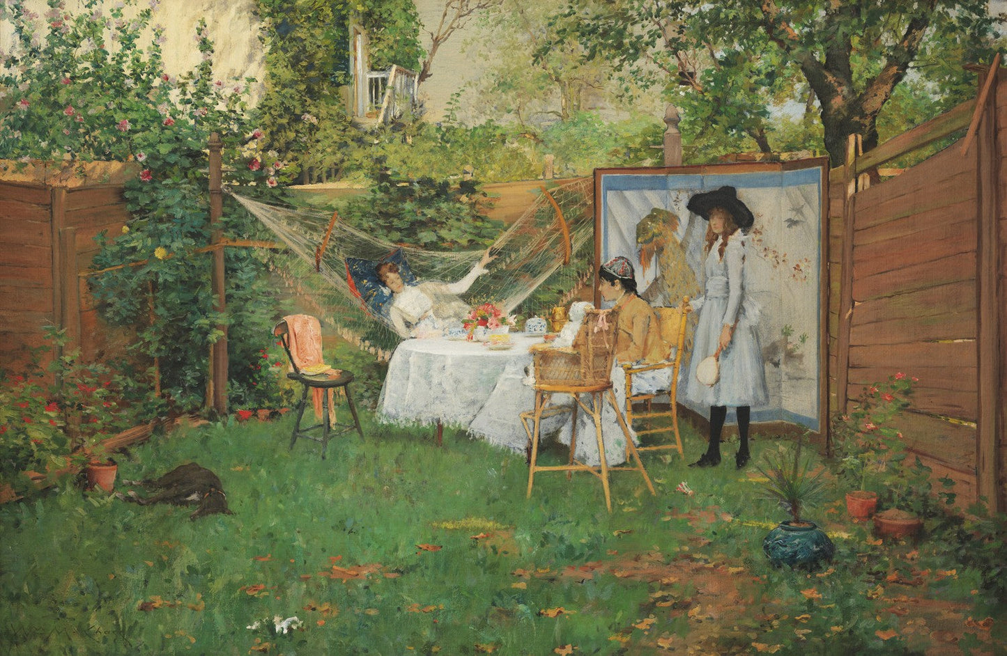 The Open Air Breakfast by William Merritt Chase