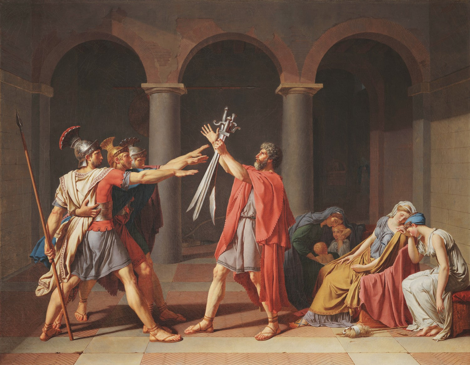 The Oath of the Horatii by Jacques-Louis David