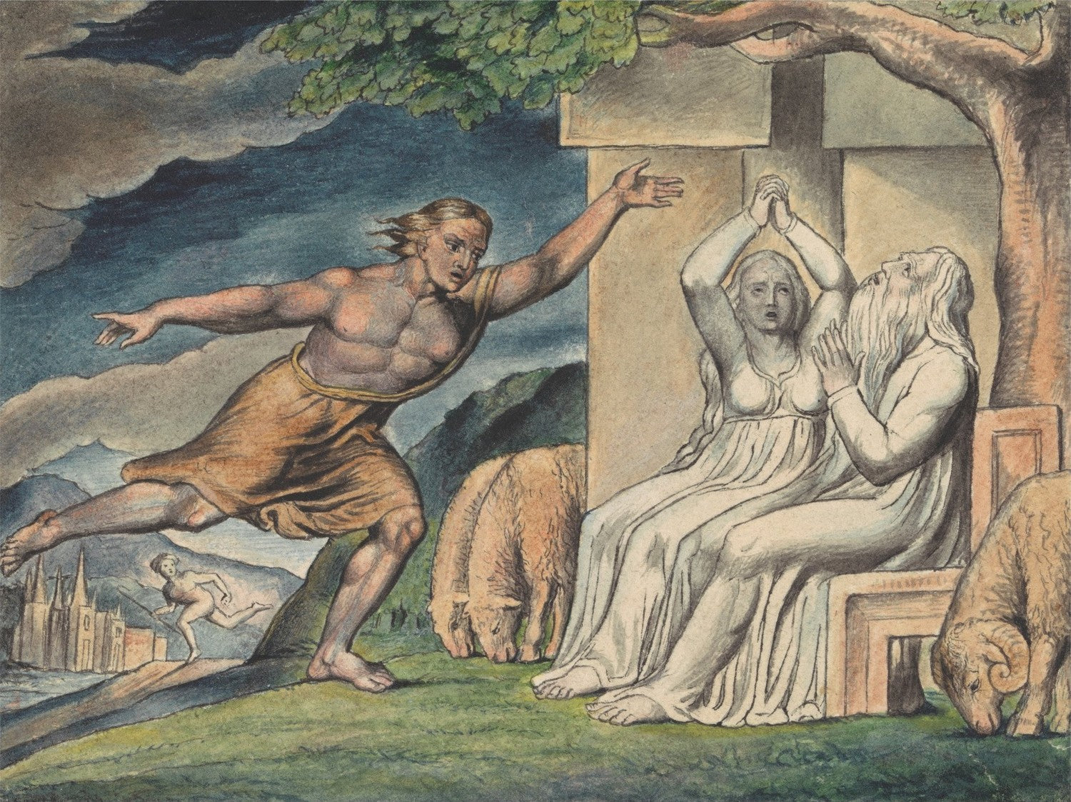 The Messengers Tell Job of the Misfortunes that Have Befallen Him by William Blake