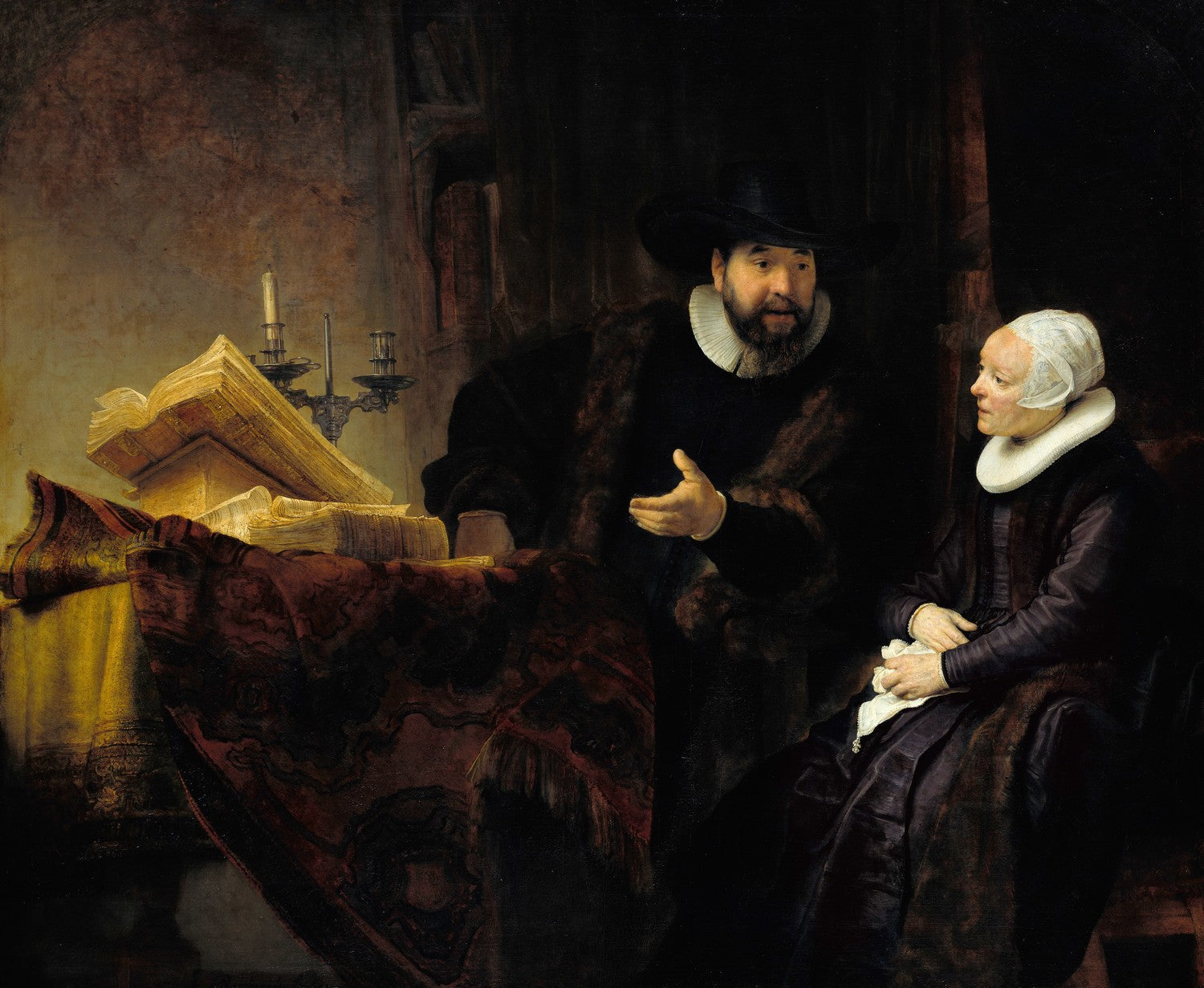 The Mennonite Preacher Anslo and his Wife by Rembrandt