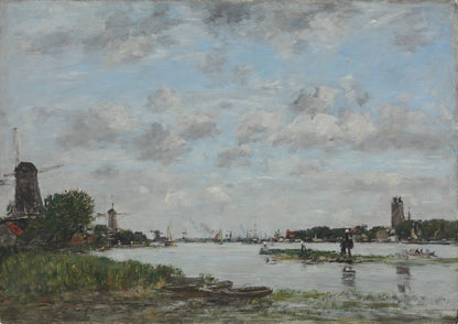 The Maas near Dordrecht by Eugène Boudin