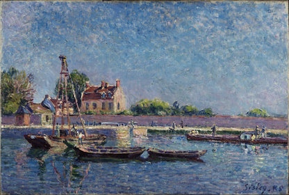 The Lock of Saint-Mammès (L'ecluse de Saint-Mammès) by Alfred Sisley