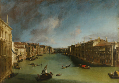 The Grand Canal from Palazzo Balbi towards the Rialto by Canaletto