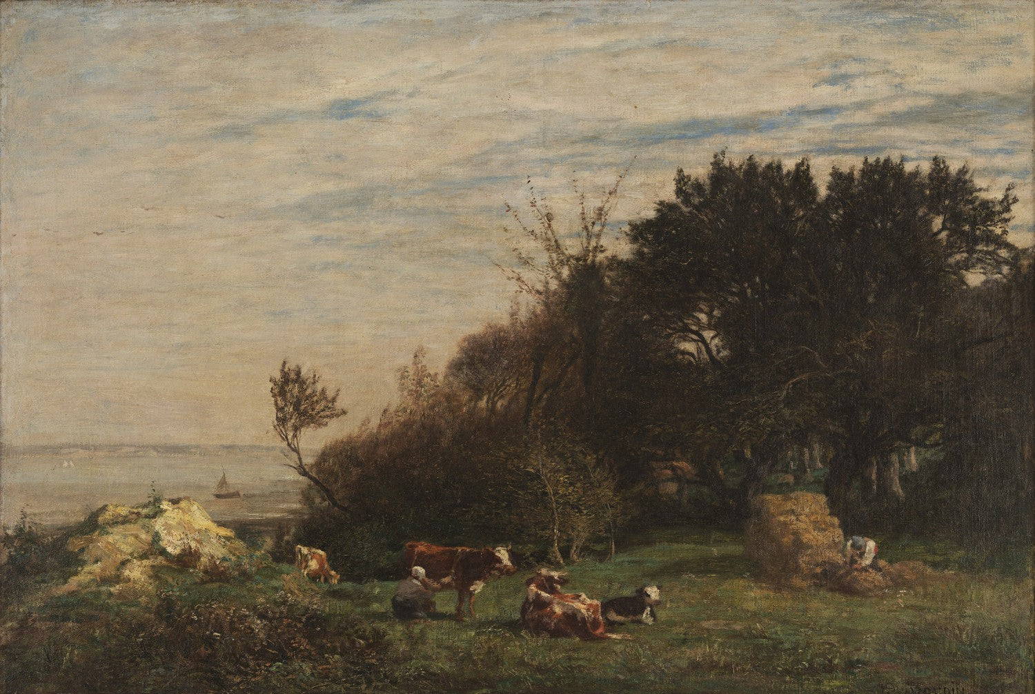 The Farm at Saint-Simeon by Eugène Boudin