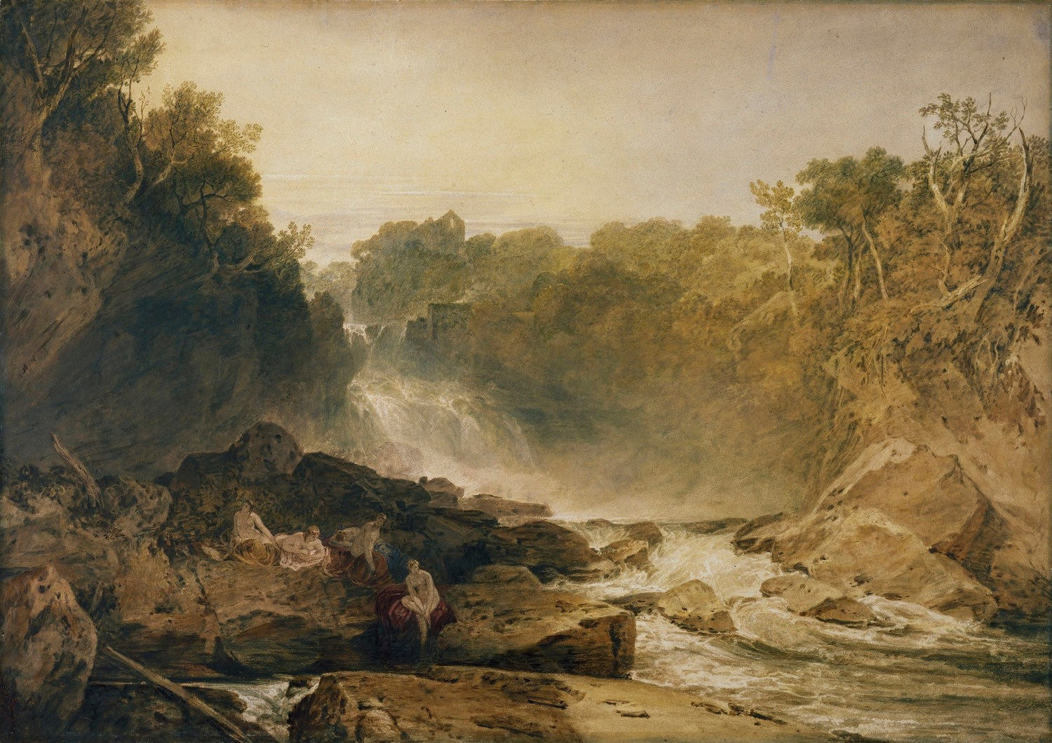 The Fall of the Clyde, Lanarkshire - Noon by J. M. W. Turner