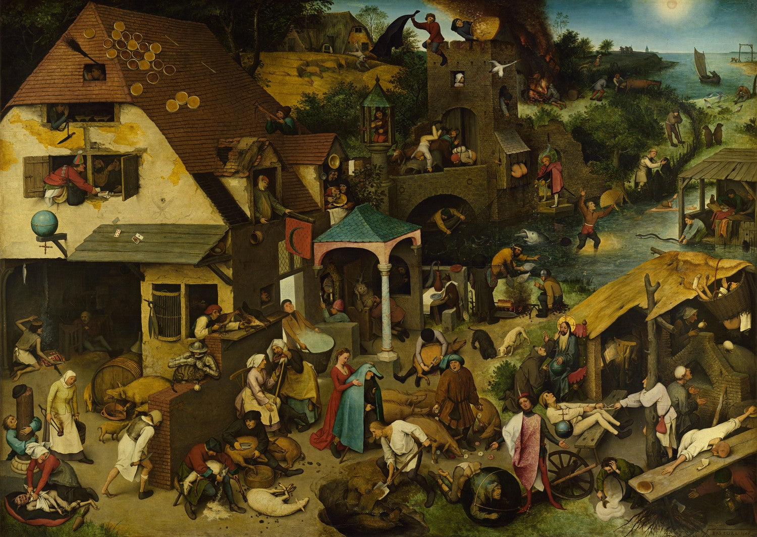 The Dutch Proverbs by Pieter Bruegel the Elder