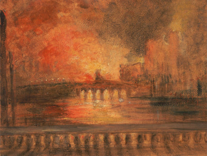 The Burning of the Houses of Parliament by J. M. W. Turner