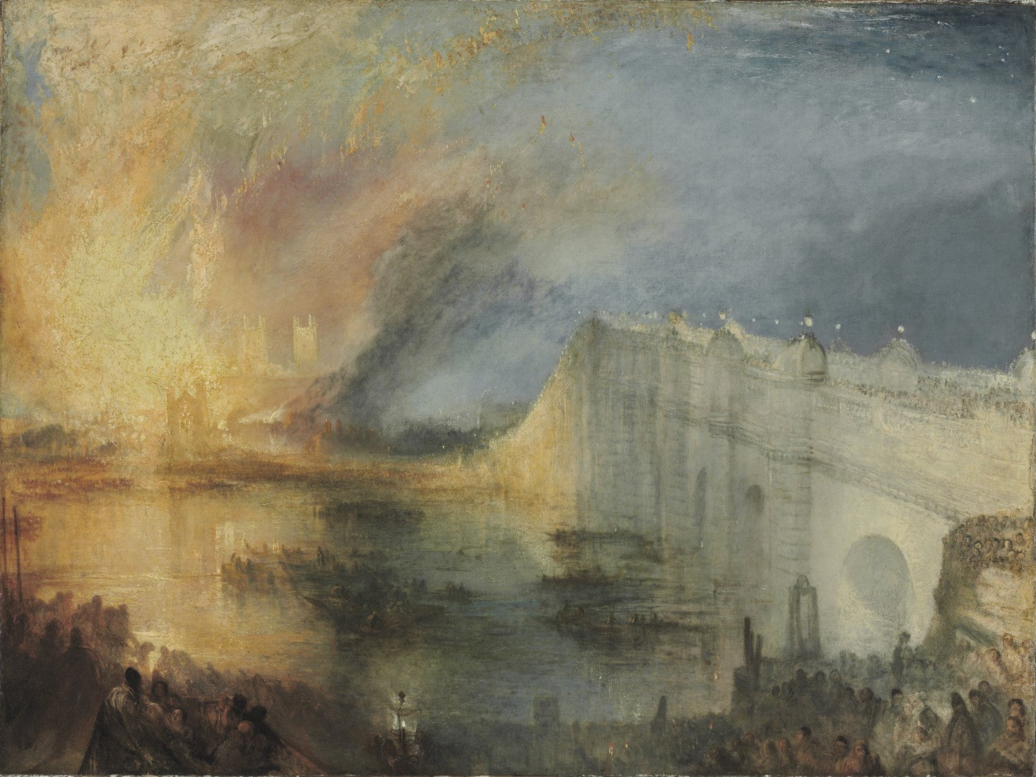 The Burning of the Houses of Lords and Commons, October 16, 1834 by J. M. W. Turner