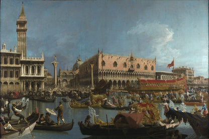 The Bucintoro Returning to the Molo by Canaletto