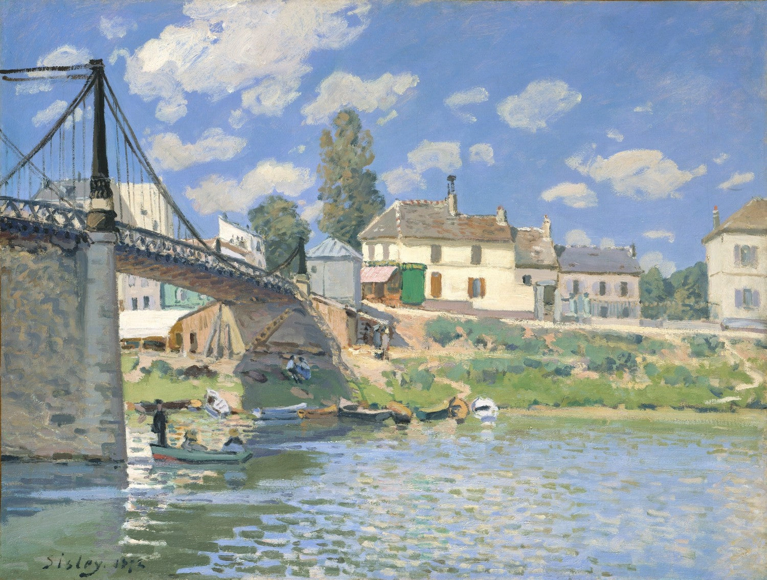 The Bridge at Villeneuve-la-Garenne by Alfred Sisley